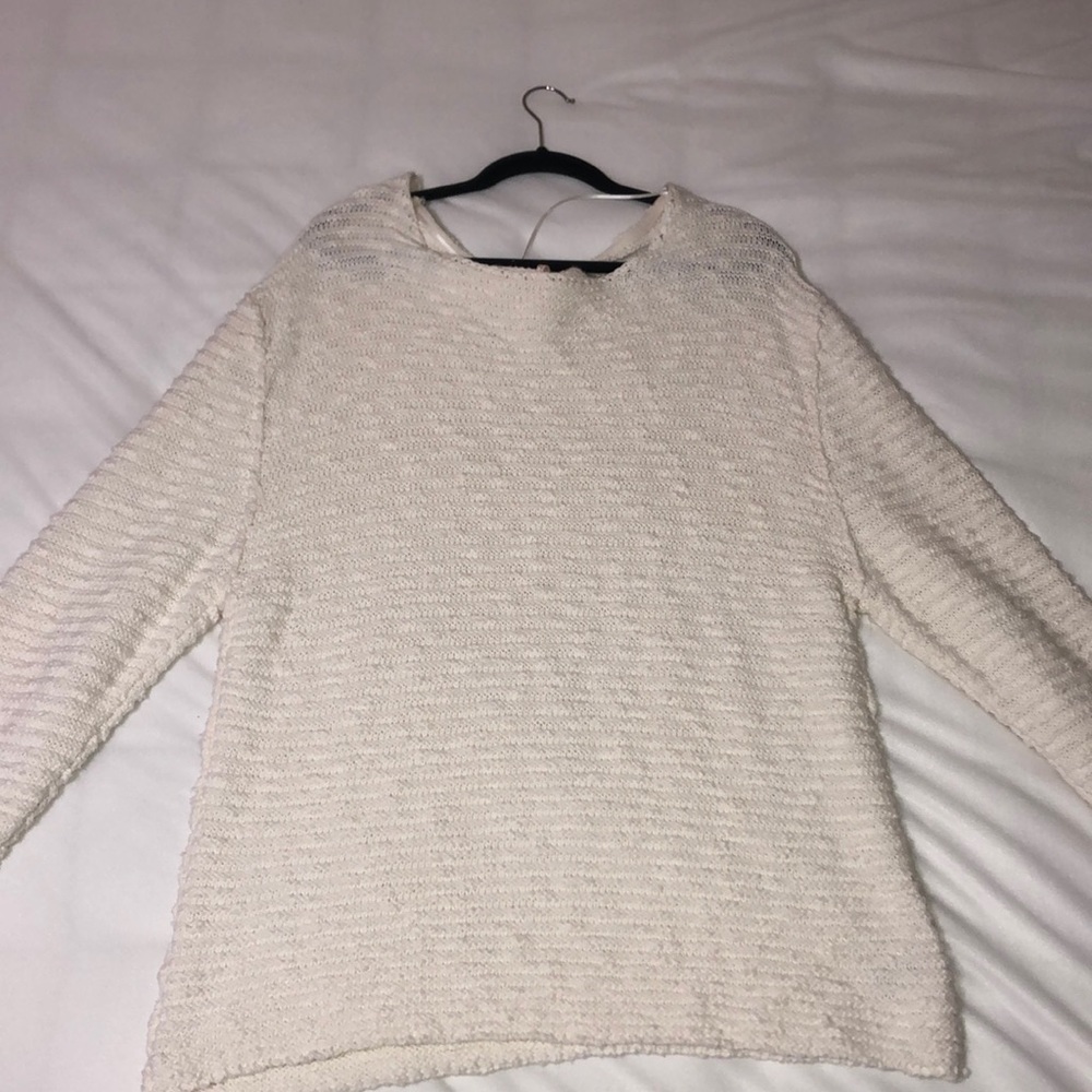 Oversized white Free People Sweater